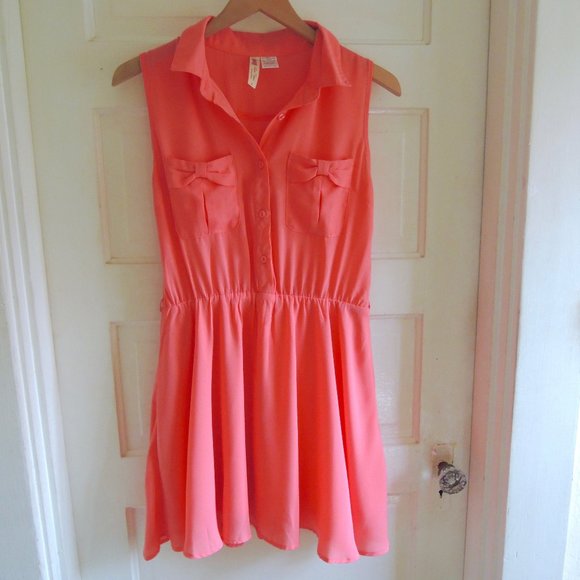 Modcloth Alice Moon Pink Retro 60s Dress Pockets L - Picture 4 of 6